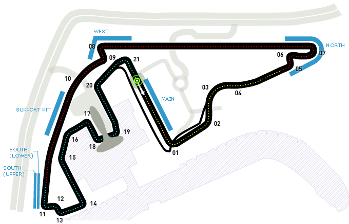 Yas Marina Circuit - Abu Dhabi Map