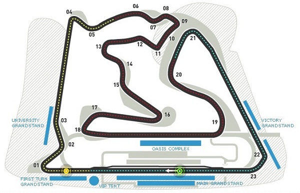Bahrain International Circuit - Sakhir, Manama Map