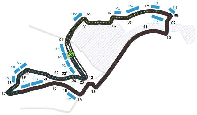 Valencia Street Circuit Map