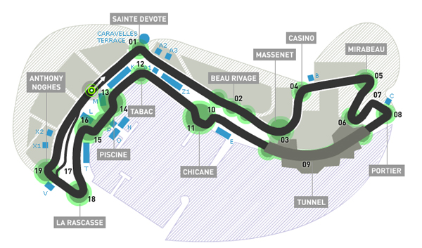 Circuit de Monaco Map